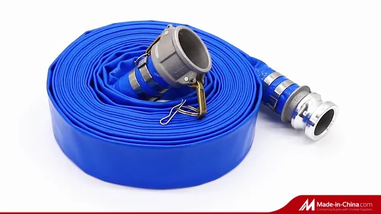 PVC Layflat Discharge Hose 2 3 4 6 8 10 12 16 Inch for Water Agriculture Irrigation Pool Backwash Lay Flat Pipe 