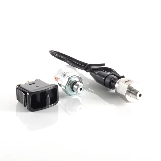 Pressure Transducer 100psi 1/8NPT Pneumatic Pressure Sensor for Air Compressor Truck Fuel 